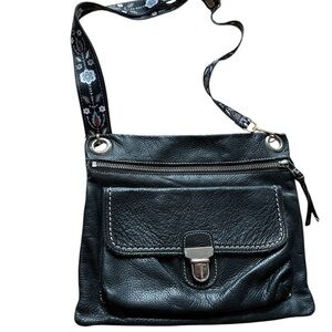 Roots Black Leather Women's Bag